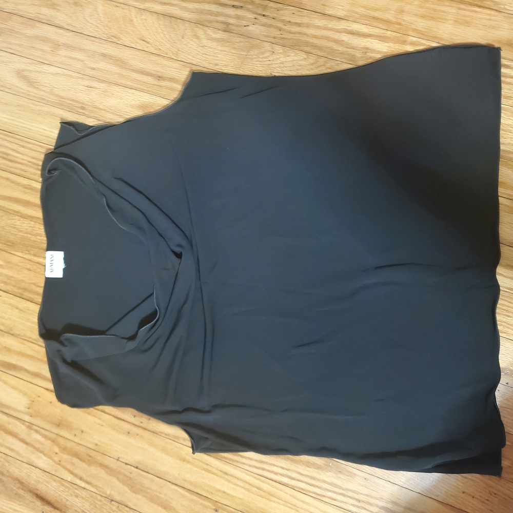 Armani Collezioni Made In Italy Vintage Elegant Black Women's Top Sz M - Picture 7 of 12